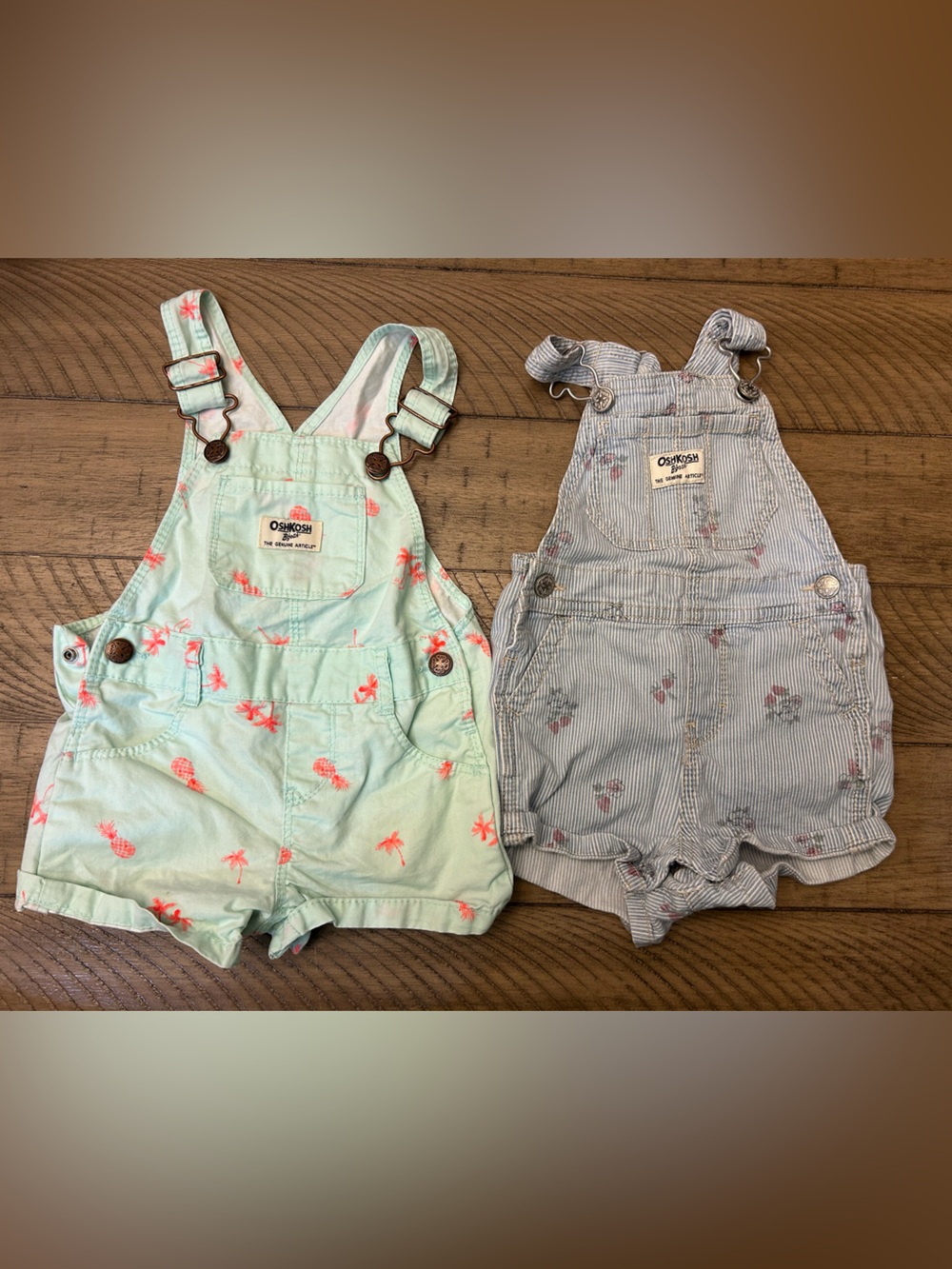 12M Toddler Girl OshKosh B'gosh Bundle of Overalls